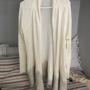 Long open cardigan